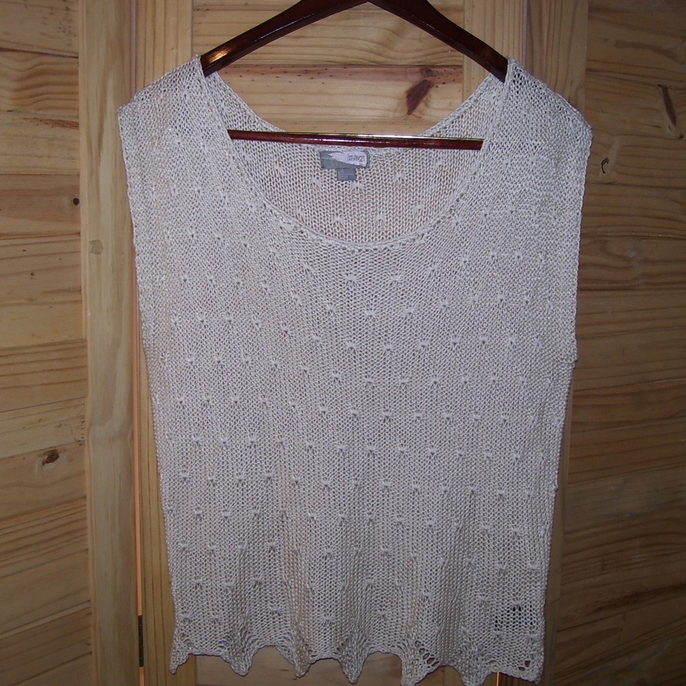 LOVE 21 Beige Sleeveless Tank Top 100% Acrylic L/G